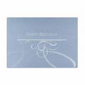Swirls of Happiness Birthday Card - Silver Lined White Fastick  Envelope